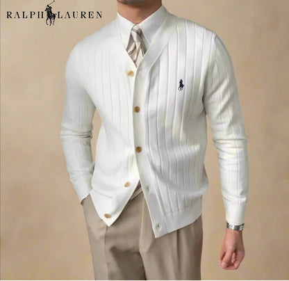 Men's V-Neck Business Knit Cardigan