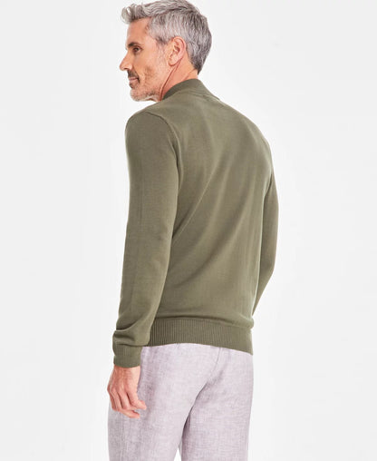 Club Room Men's Button Mock Neck Sweater